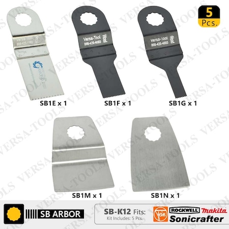 Versa Tool 5 PC Oscillating Saw Blade Set SB-K12
